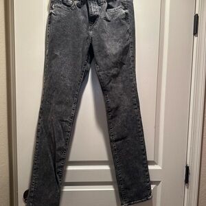 True Religion Charcoal Straight Leg Jeans. Billie Mid Rise Straight